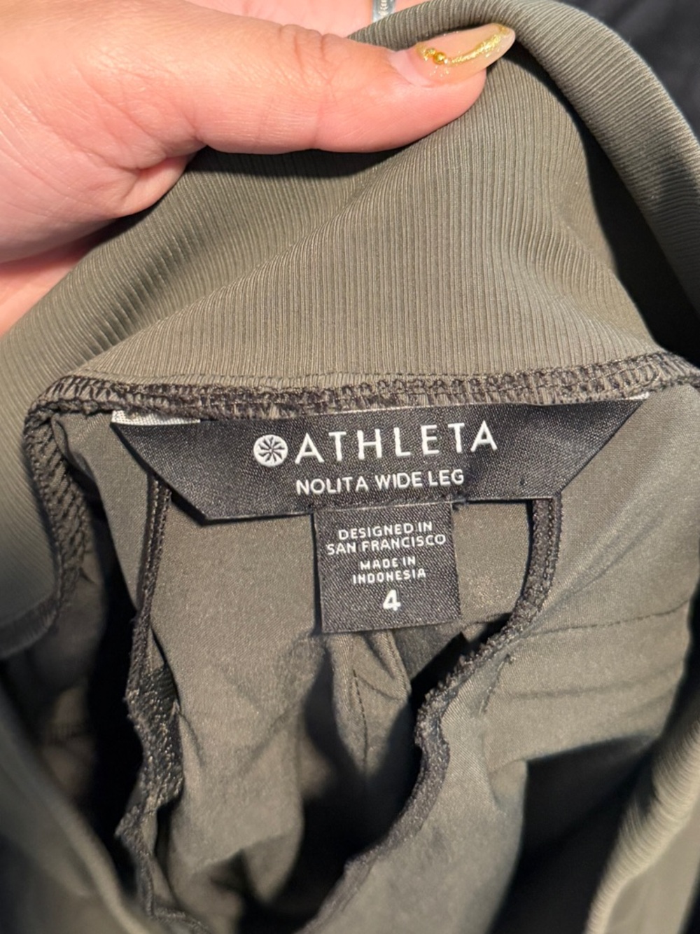Athleta Nolita Wide Leg Pants In Mountain Olive Size 4 - Picture 6 of 8